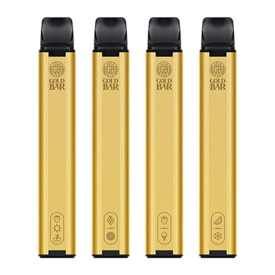 Gold Bar 600 Disposable Vapes Pod Puff Bar Box of 10