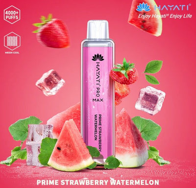 Prime strawberry watermelon - Zero Nicotine Hayati Crystal Pro Max 