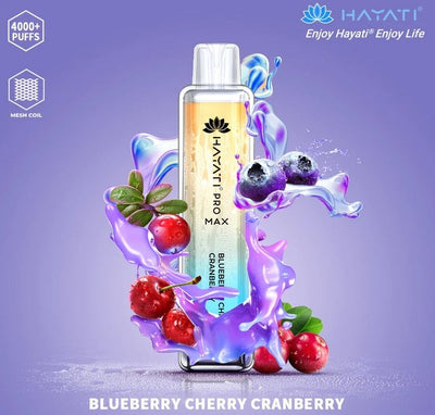 Blueberry cherry cranberry - Zero Nicotine Hayati Crystal Pro Max 