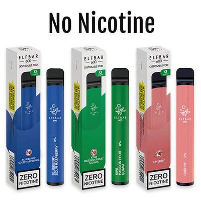 Elf Bar 0 Nicotine 600 Puffs Disposable Vape