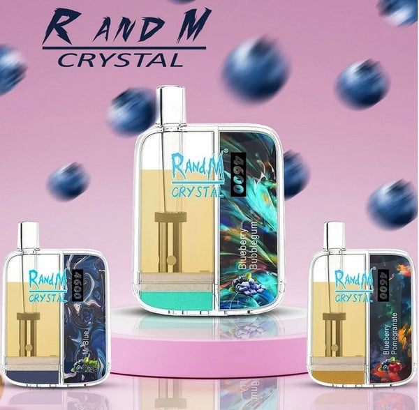 RandM Crystal 4600 Disposable Vape Puff Pod Box of 10