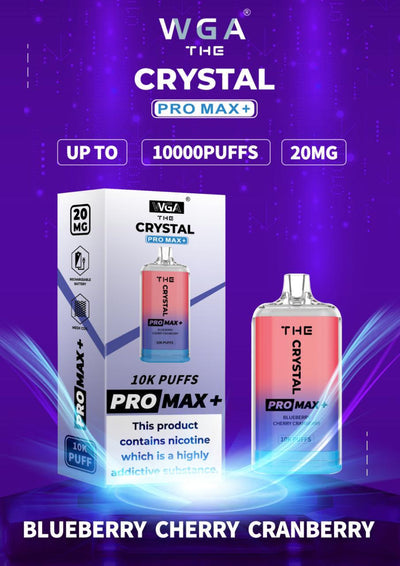 The Crystal Pro Max + 10000 Disposable Vape Pod Device Box of 10