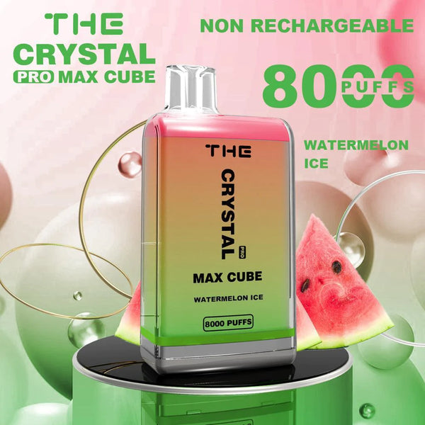 The Crystal Pro Max Cube 8000 Puffs Disposable Vape Pod Bar